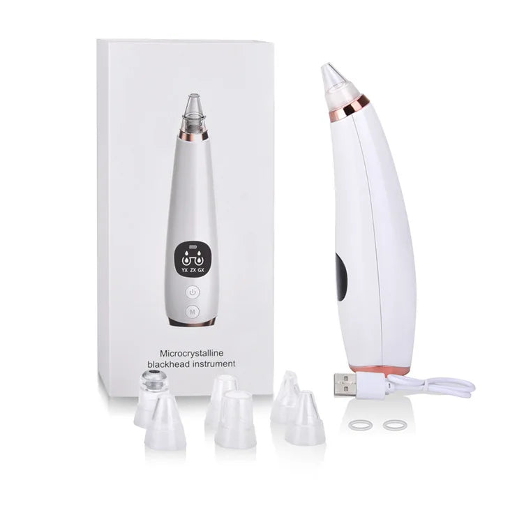 5-in-1 Electric Blackhead Remover Vacuum | Rechargeable Pore Cleaner with Acne Suction & Deep Facial Skin Care Tool