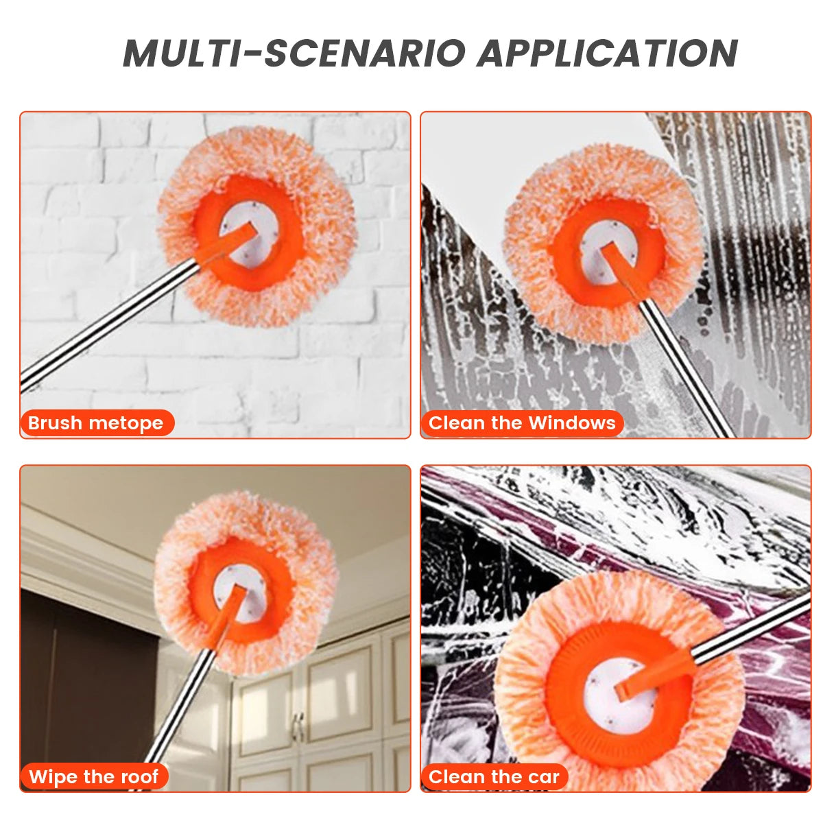 360° Rotating Microfiber Mop – Easy Spin Floor Cleaning Mop for Home & Office