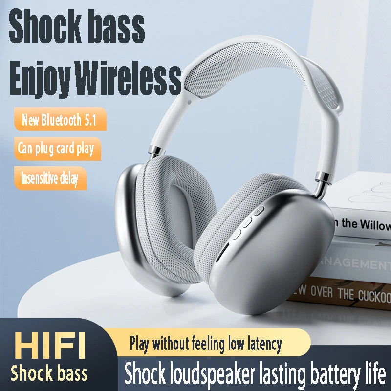 P9 Wireless Bluetooth Headphones – Deep Bass Stereo Sound with Long Battery Life
