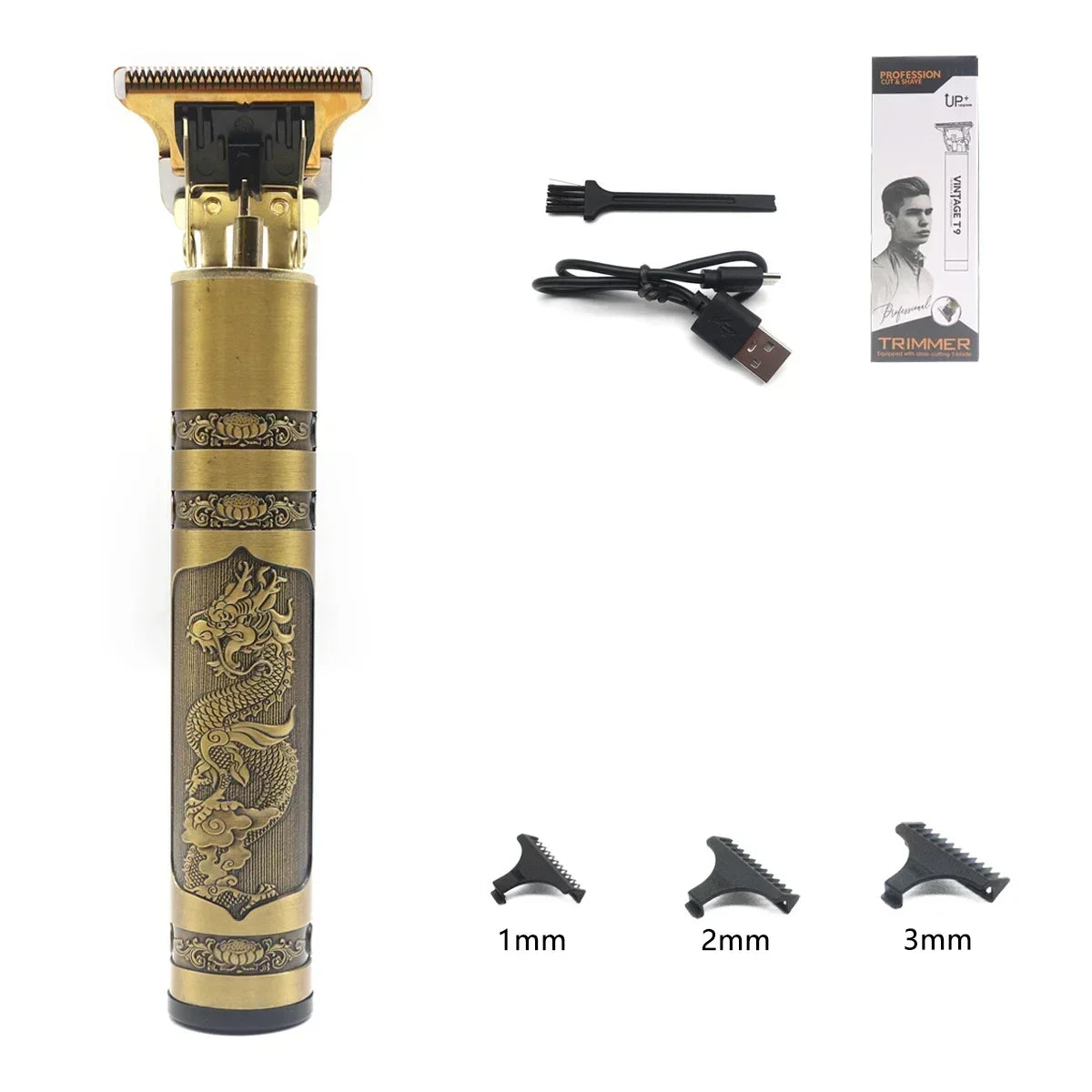 T9 Vintage Hair Trimmer for Men – Professional Rechargeable Shaving & Grooming Machine for Boys & Men