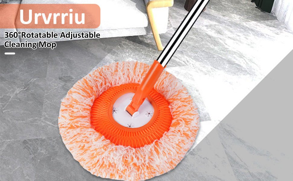 360° Rotating Microfiber Mop – Easy Spin Floor Cleaning Mop for Home & Office