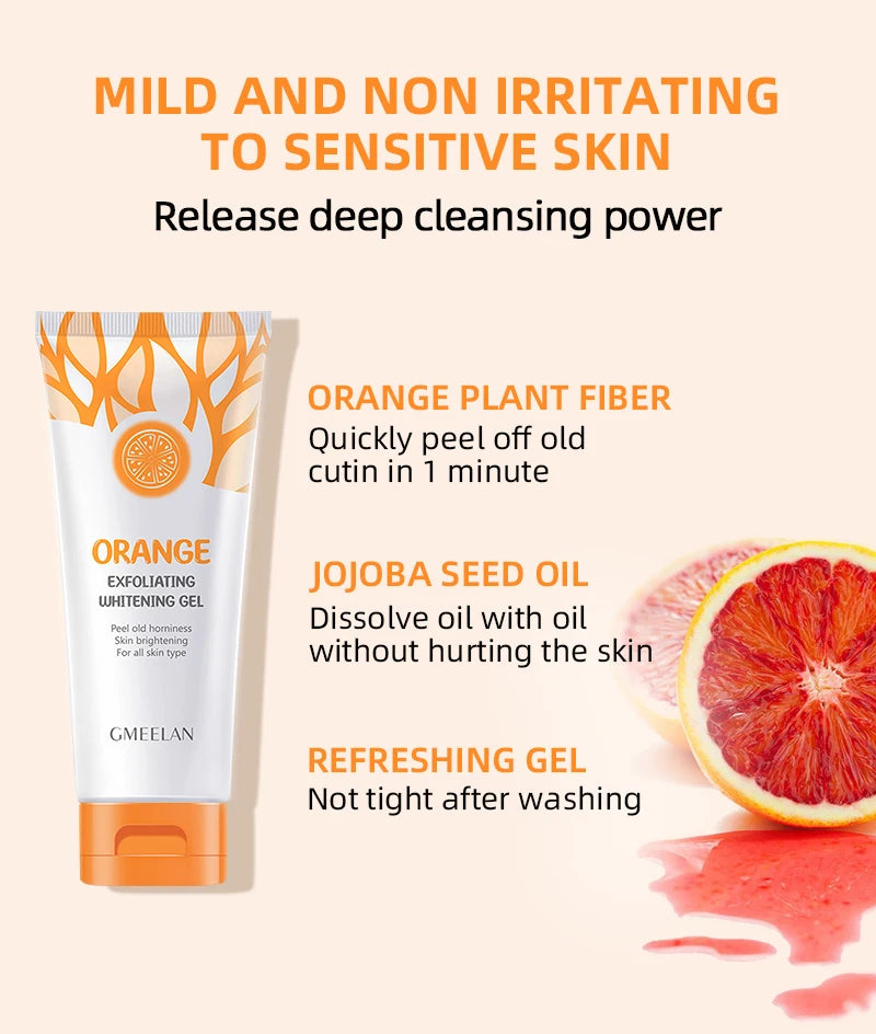Orange Exfoliating Gel – Dead Skin Remover, Brightening Peeling Gel | Gentle Hydrating Korean Skincare