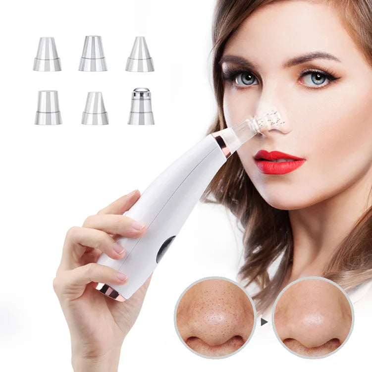 5-in-1 Electric Blackhead Remover Vacuum | Rechargeable Pore Cleaner with Acne Suction & Deep Facial Skin Care Tool