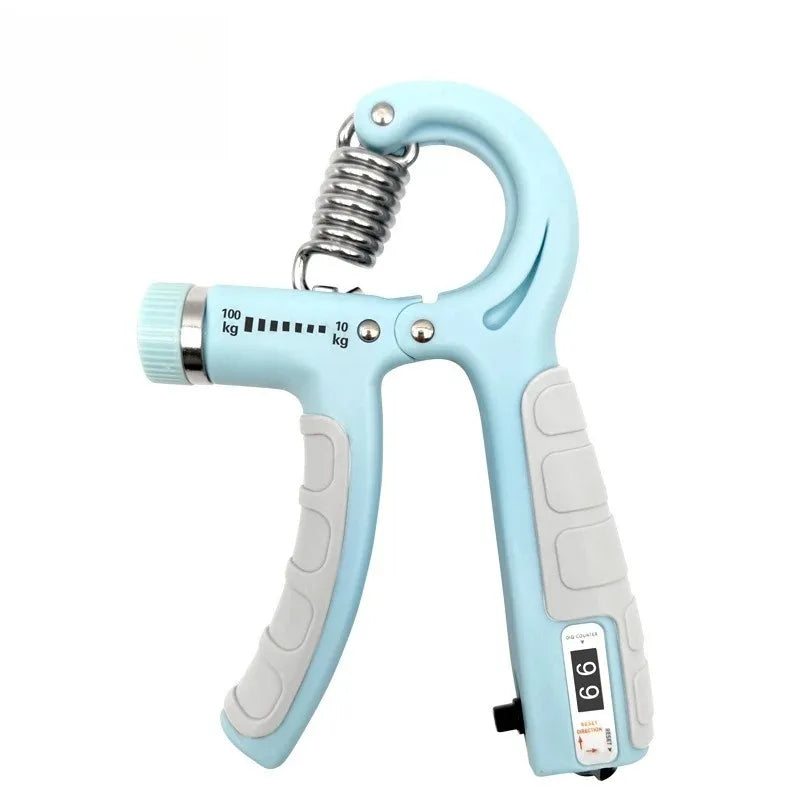 Automatic Counting Hand Gripper 5–60KG | Adjustable Resistance Non-Slip Hand Grip Strength Trainer for Fingers, Wrist & Forearm