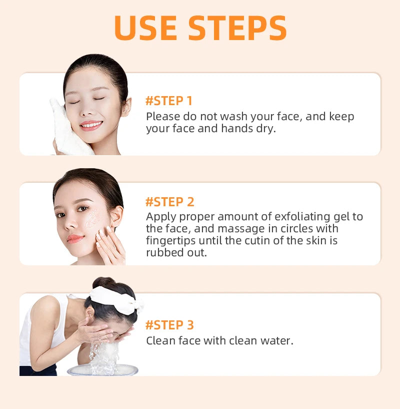 Orange Exfoliating Gel – Dead Skin Remover, Brightening Peeling Gel | Gentle Hydrating Korean Skincare