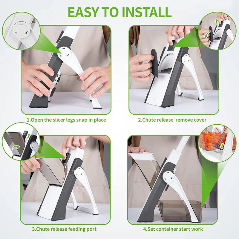 Multi-Function Manual Vegetable Cutter for Quick Food Prep