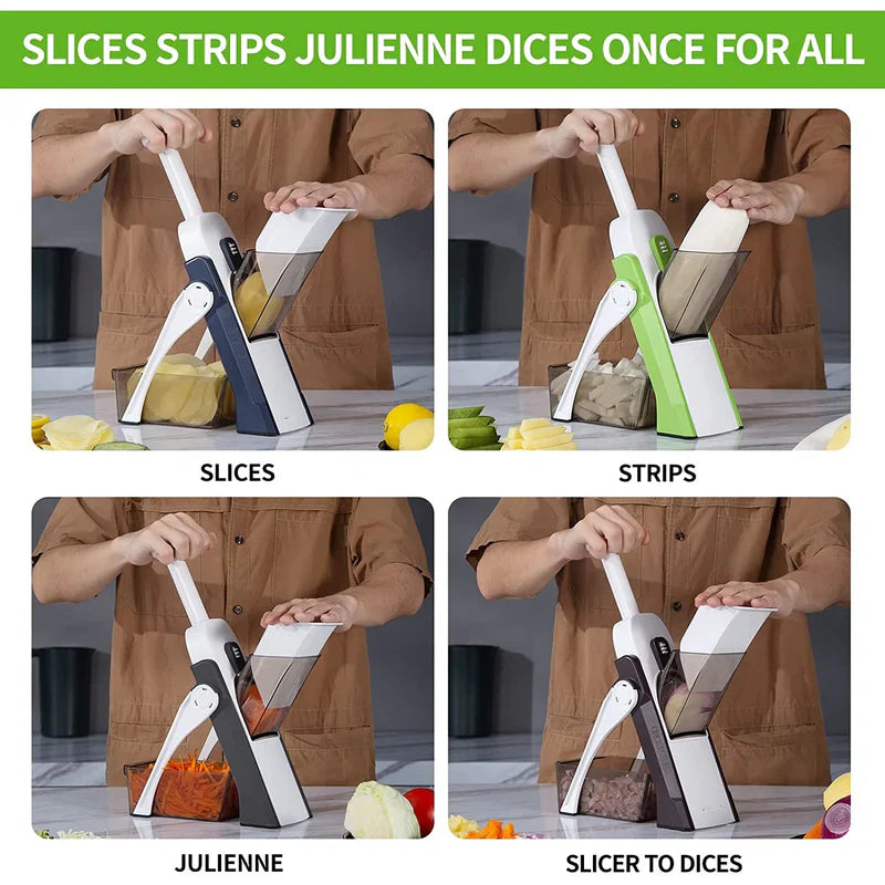 Multi-Function Manual Vegetable Cutter for Quick Food Prep