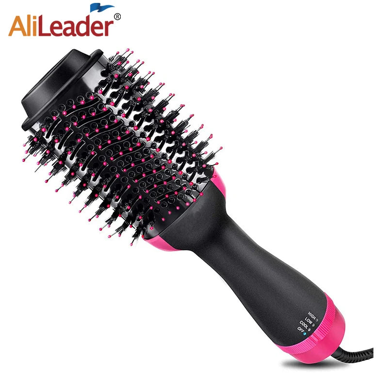 3-in-1 Professional Hot Air Styling Brush — Hair Dryer, Straightener & Volume Booster