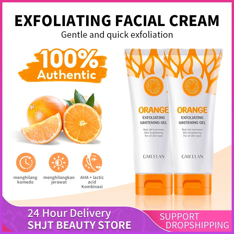 Orange Exfoliating Gel – Dead Skin Remover, Brightening Peeling Gel | Gentle Hydrating Korean Skincare