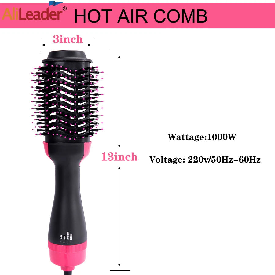 3-in-1 Professional Hot Air Styling Brush — Hair Dryer, Straightener & Volume Booster