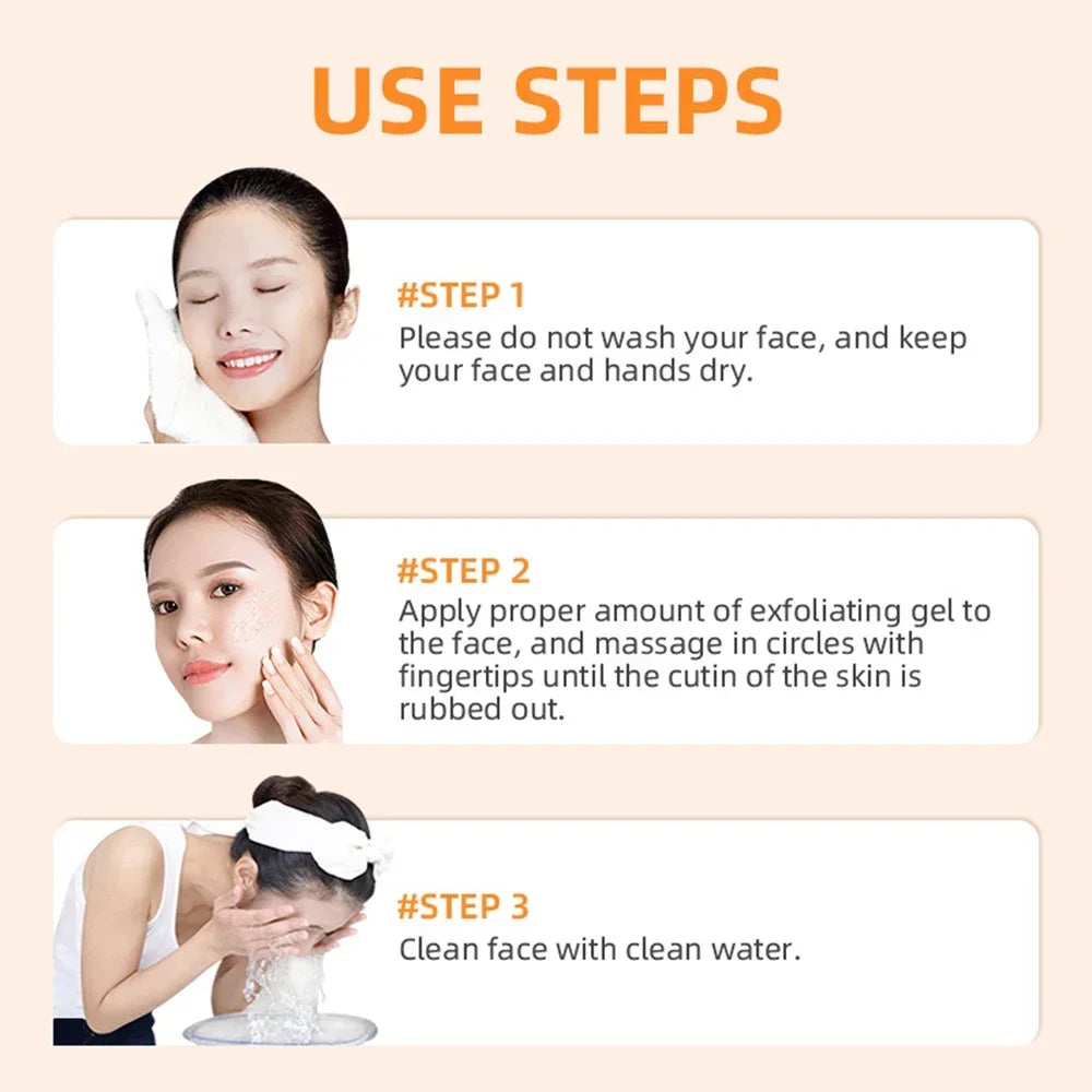 Orange Exfoliating Gel – Dead Skin Remover, Brightening Peeling Gel | Gentle Hydrating Korean Skincare