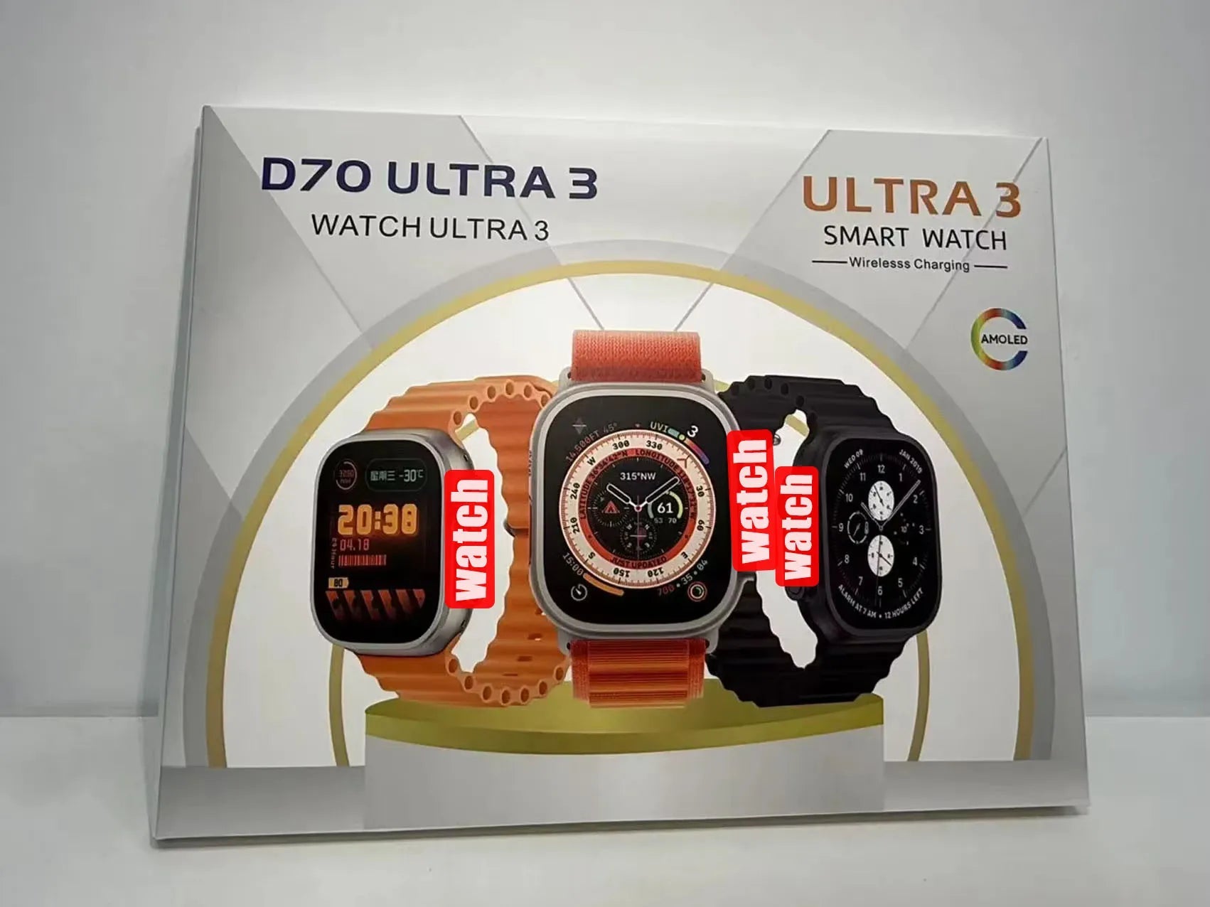 Ultra 3 Pro 2.09″ Bluetooth Calling Smartwatch with 7+1 Strap Combo | Heart Rate, Sleep & Fitness Tracking | Compatible with Android & iPhone