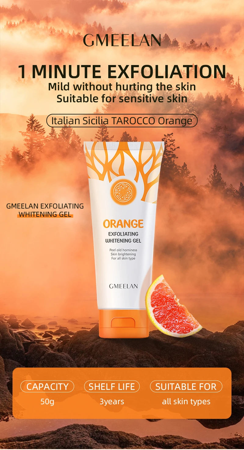 Orange Exfoliating Gel – Dead Skin Remover, Brightening Peeling Gel | Gentle Hydrating Korean Skincare