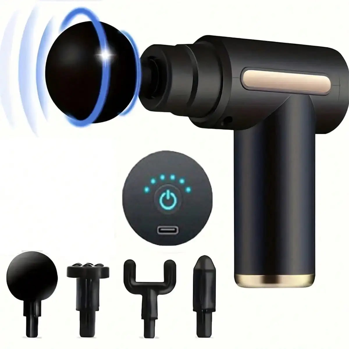 Deep Tissue Massage Gun – Portable Muscle Relaxation Device with Multiple Heads