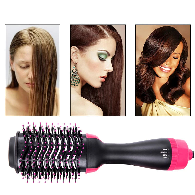 3-in-1 Professional Hot Air Styling Brush — Hair Dryer, Straightener & Volume Booster
