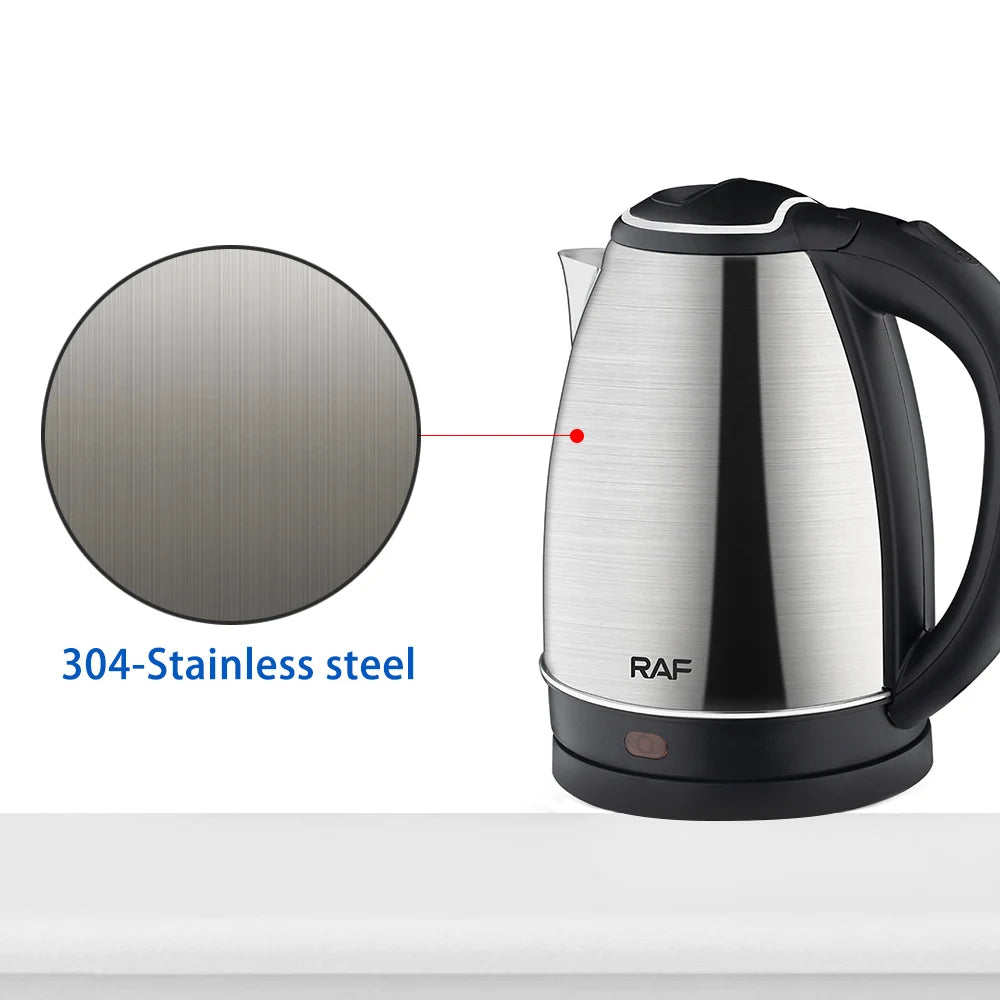 2L Stainless Steel Electric Water Kettle – 2000W Fast Boil Smart Tea & Coffee Maker | Durable Kitchen Water Boiler