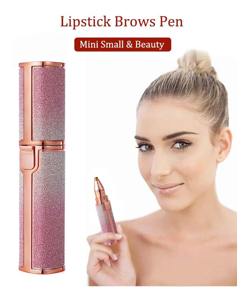 2-in-1 Rechargeable Electric Epilator for Women – Painless Eyebrow, Face & Body Hair Remover | Mini Portable Razor