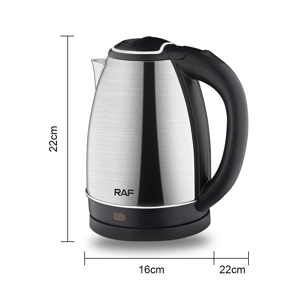 2L Stainless Steel Electric Water Kettle – 2000W Fast Boil Smart Tea & Coffee Maker | Durable Kitchen Water Boiler