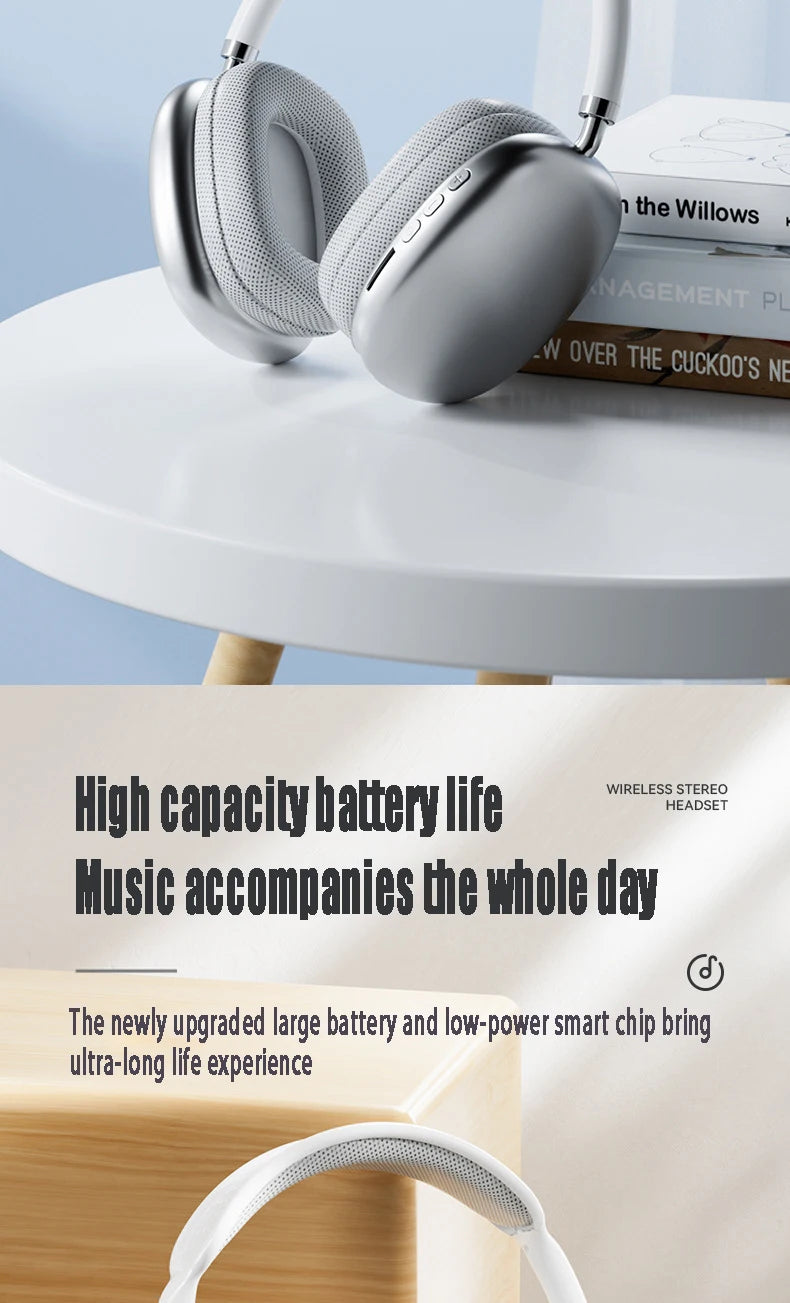 P9 Wireless Bluetooth Headphones – Deep Bass Stereo Sound with Long Battery Life