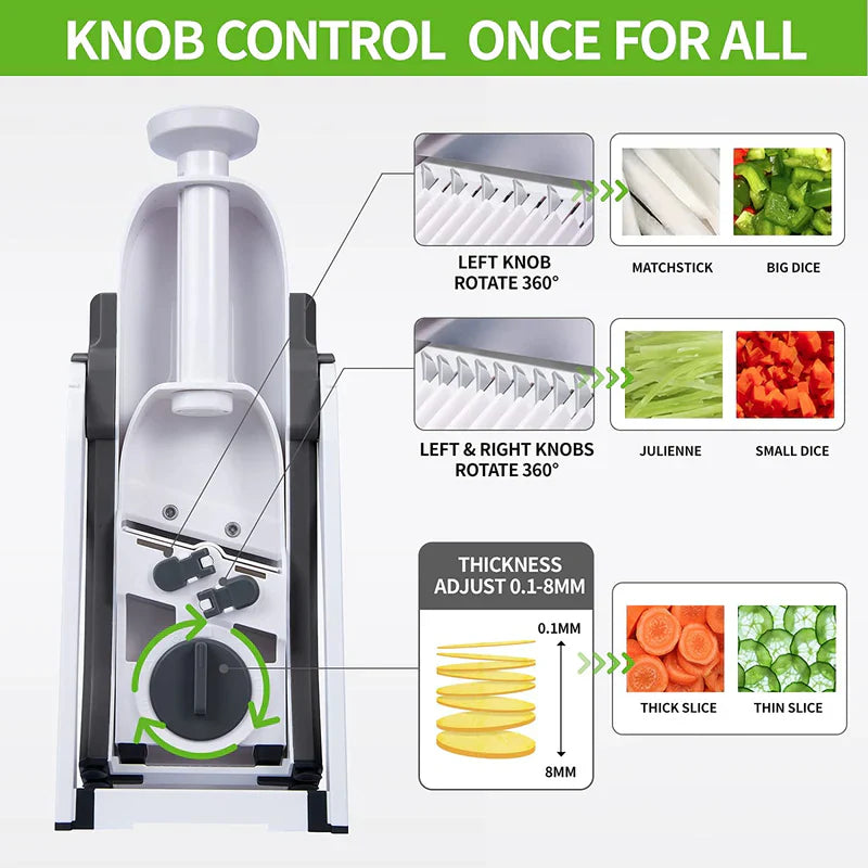 Multi-Function Manual Vegetable Cutter for Quick Food Prep