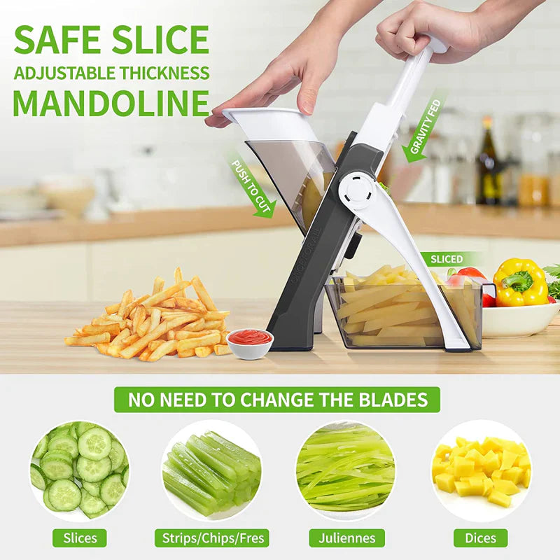 Multi-Function Manual Vegetable Cutter for Quick Food Prep